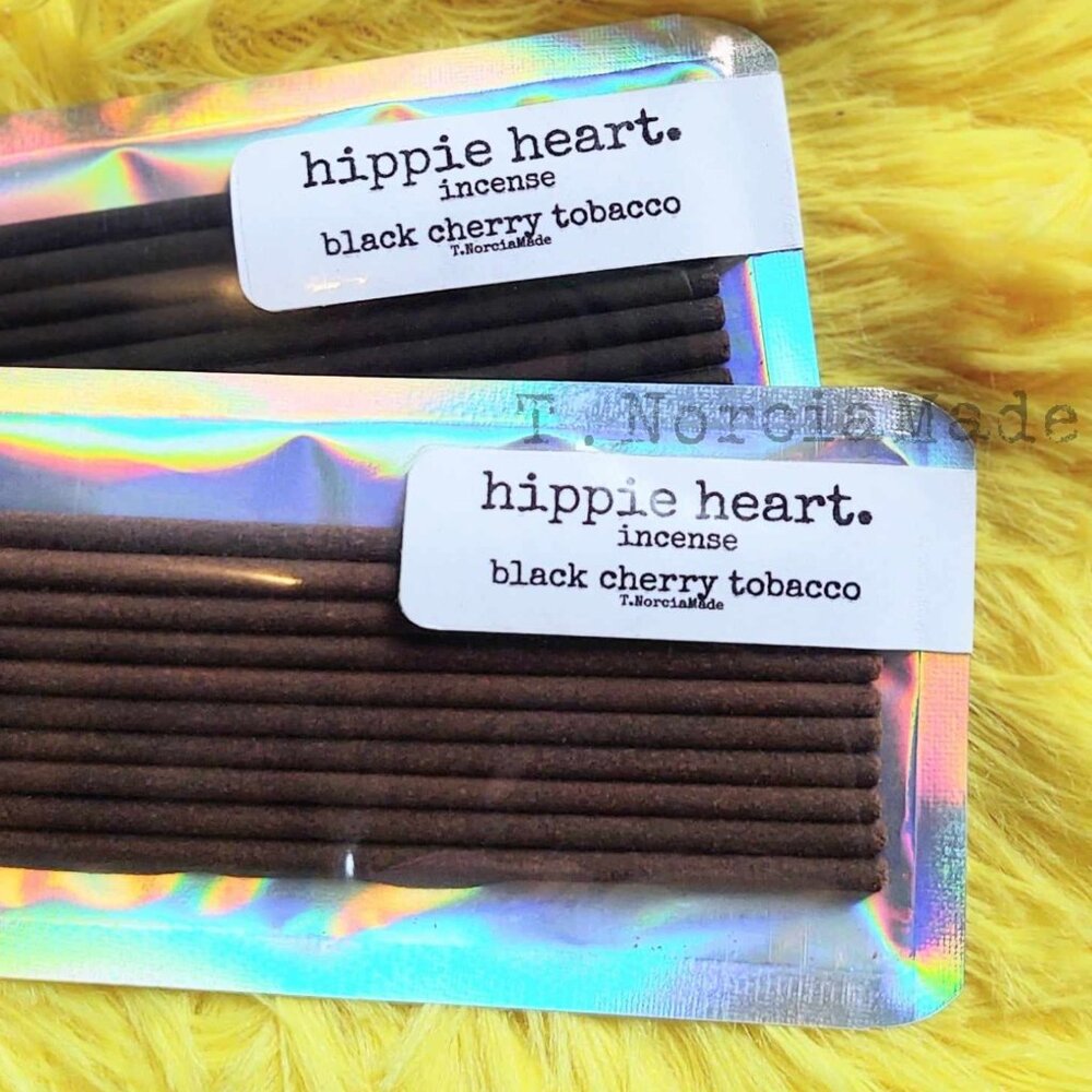 Hippie Heart Incense Sticks: Black Cherry Tobacco